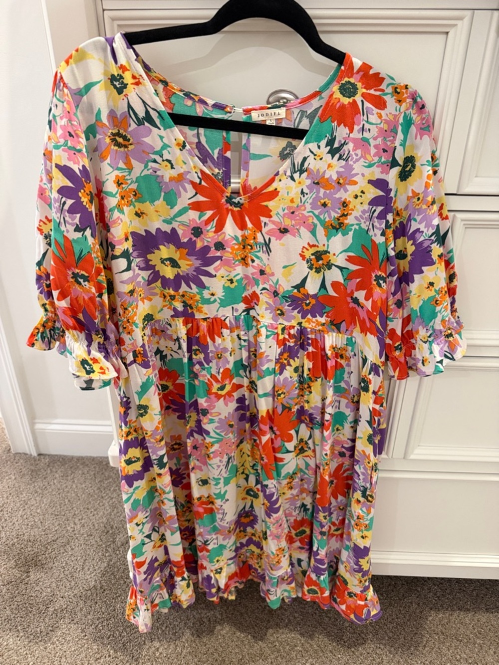 JODIFL Multicolor Floral Midi Dress